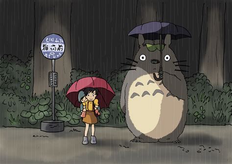 My Neighbor Totoro - Waiting for the Catbus by Juggernaut-Art on DeviantArt