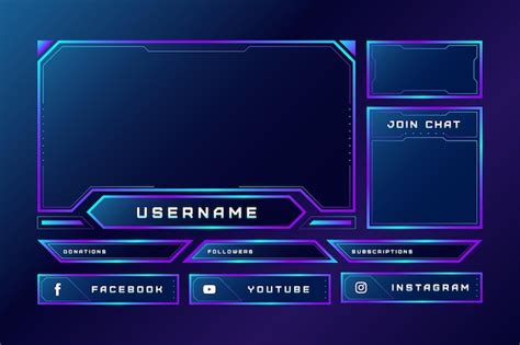 Free Vector | Twitch stream panels