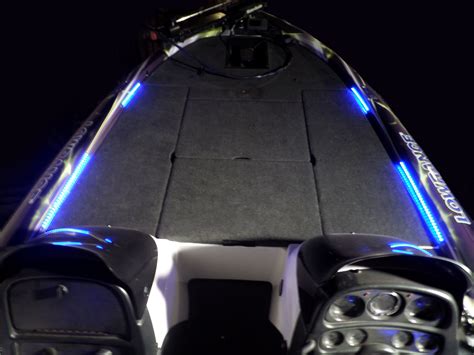 Blue LEDs on front deck of a Skeeter Bass Boat by Way Kul-LED Available ...