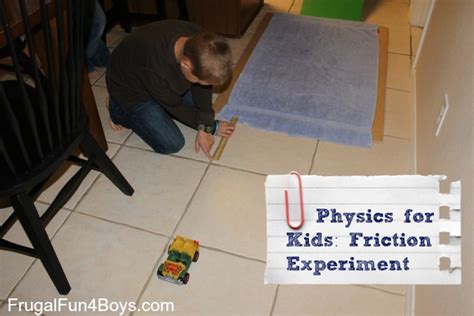 Friction is a Force Science Experiment - Frugal Fun For Boys and Girls