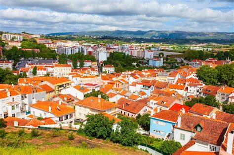 Premium Photo | Alcobaca town aerial panoramic view portugal