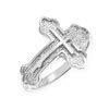 White Gold Russian Orthodox Cross Ring