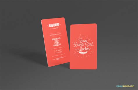 Free Stylish Round Business Card Mockup PSD | ZippyPixels