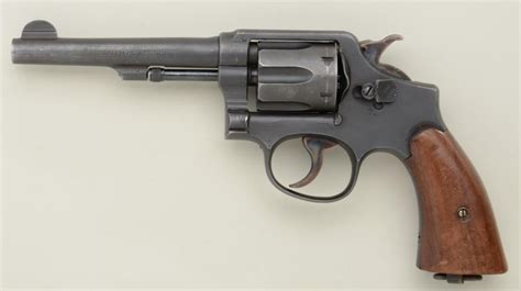 Smith & Wesson .38 M&P Victory Model DA revolver, .38 S&W cal., 5” barrel, parkerized finish, wood