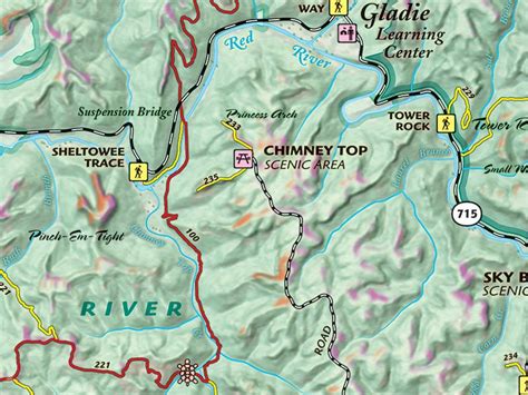 Red River Gorge Backpacking Map