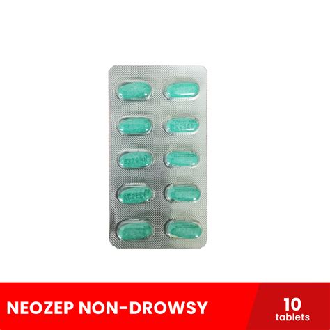 NEOZEP Non-drowsy x 10 tablets (For Cough, Colds & Flu) health supplements, vitamins, personal ...