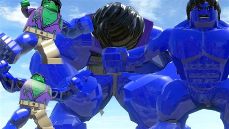 Blue Hulk Transformation Bruce Banner - LEGO Marvel Super Heroes Games - YouTube