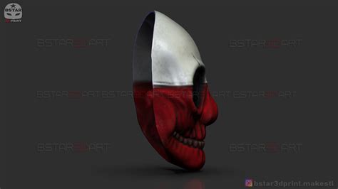 Wolf Mask - Payday 2 Mask - Halloween Cosplay Mask 3D model 3D printable | CGTrader