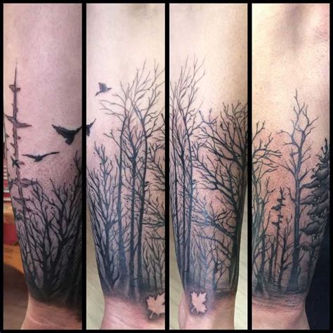 Top 75+ Best Tree Silhouette Tattoo Ideas - [2021 Inspiration Guide]