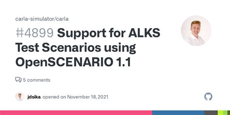 Support for ALKS Test Scenarios using OpenSCENARIO 1.1 · Issue #4899 · carla-simulator/carla ...