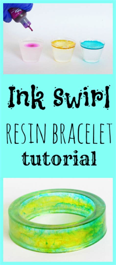 Ink swirl resin bracelet tutorial - Resin Obsession