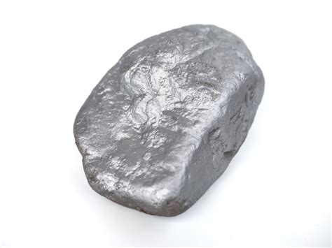 Premium Photo | Natural silver ore, precious stone on white background.