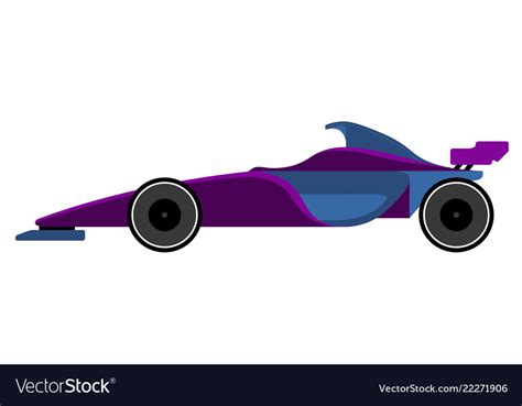 Side view of a racing car Royalty Free Vector Image