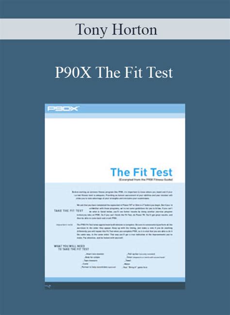 Tony Horton - P90X The Fit Test - IMCourse: Download Online Courses