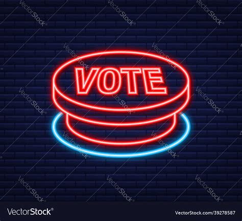 Vote button hand click icon finger Royalty Free Vector Image