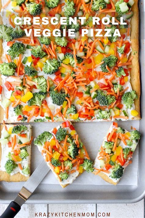 Crescent Roll Veggie Pizza | Fan Favorite | Krazy Kitchen Mom