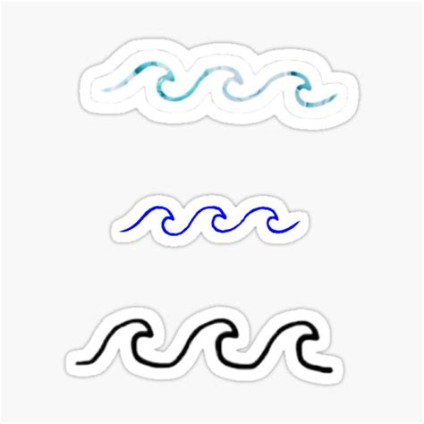 "Set waves variety sticker pack" Sticker for Sale by swaygirls | Redbubble