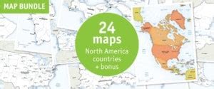 Buy 24 Vector Maps North America Countries: Sale 74% Off