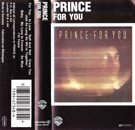 Prince - For You (Cassette) | Discogs