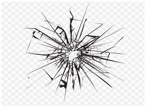 Cracked Glass Clipart Shattered Glass Vector - Etsy