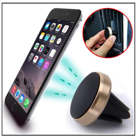 Mini Magnetic Car Phone Holder 360 Degrees Air Vent Mount Magnet Stands - Magnets By HSMAG