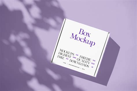 White Square Box Free Mockup — Free Mockup World