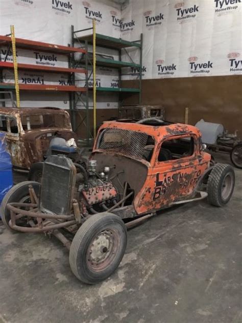 1934 1933 Ford 3 window Coupe Hot Rod Rat jalopy race car Scta model 40 flathead for sale ...