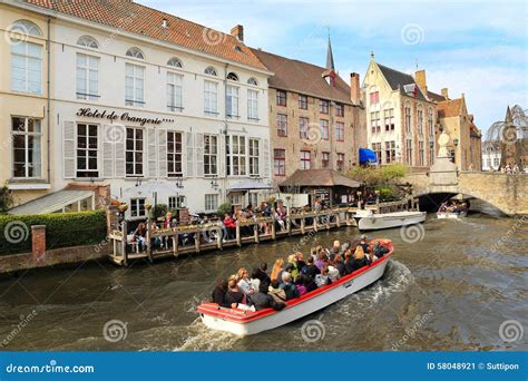 Tourists on a Canal Boat Tour Editorial Photo - Image of flemish, trip: 58048921