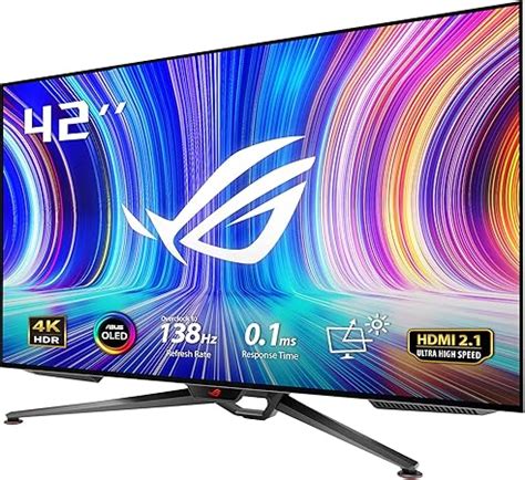 ASUS ROG Swift OLED PG42UQ Gaming Monitor – 41.5-inch 4K, OLED, 138Hz (Overclocked), 0.1 ms (GTG ...