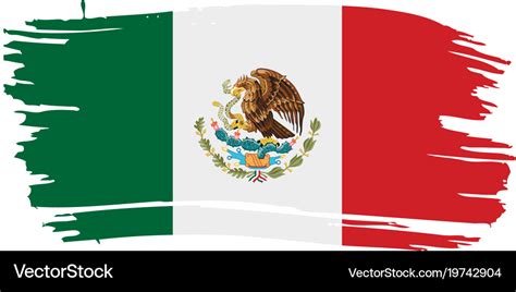 Mexican flag Royalty Free Vector Image - VectorStock