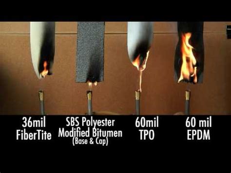 Combustibility Test - FiberTite Roofing Membrane - YouTube