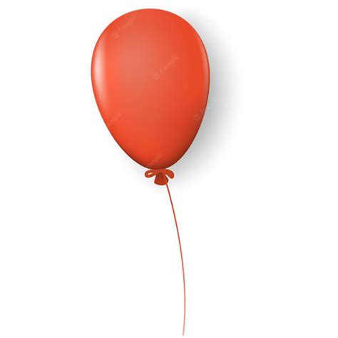 Premium Vector | Orange balloon with highlights and shadow on rope ...