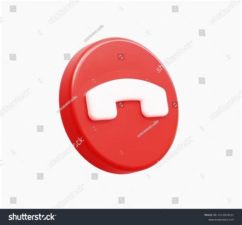 3d Realistic End Phone Call Button Stock Vector (Royalty Free ...