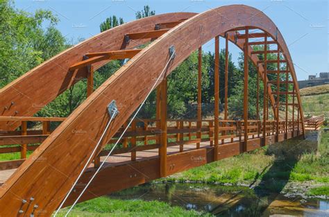 Modern wooden bridge | High-Quality Architecture Stock Photos ~ Creative Market