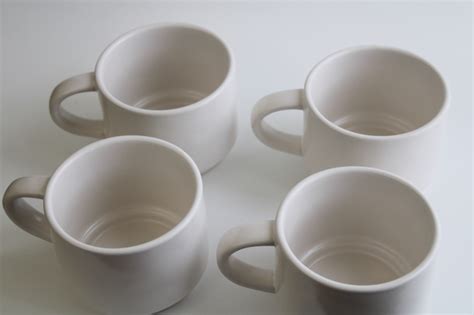 Rae Dunn Coffee mugs set stacking cups w/ wire rack, large stackable mugs