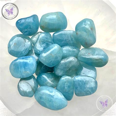 Blue Aquamarine Tumble Stone - L