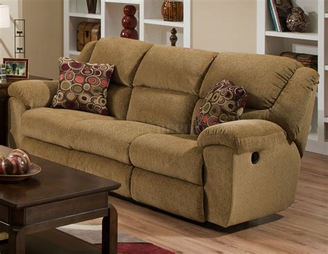 Beige Chenille Fabric Transformer Reclining Sofa & Loveseat Set