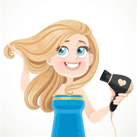 Cartoon Girl Blow Dry Hair Stock Illustrations – 204 Cartoon Girl Blow Dry Hair Stock ...