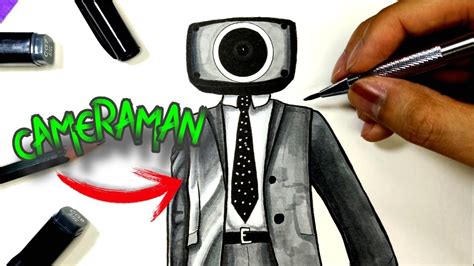 COMO DIBUJAR a CAMERAMAN de SKIBIDI TOILET FÁCIL | PASO A PASO | drawing skibidi toilet ...