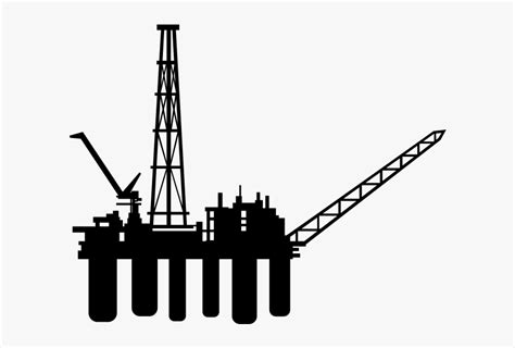 Mining And Oil Production - Oil Rig Silhouette Free, HD Png Download , Transparent Png Image ...