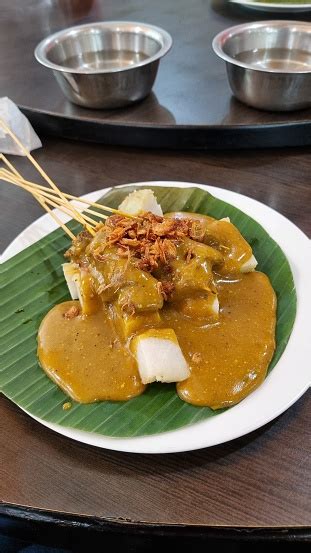 Padang Satay The Authentic Indonesian Satay Stock Photo - Download ...