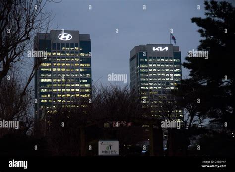 Hyundai and Kia corportate headquarters in Seoul, South Korea on December 13, 2023. (Photo by ...