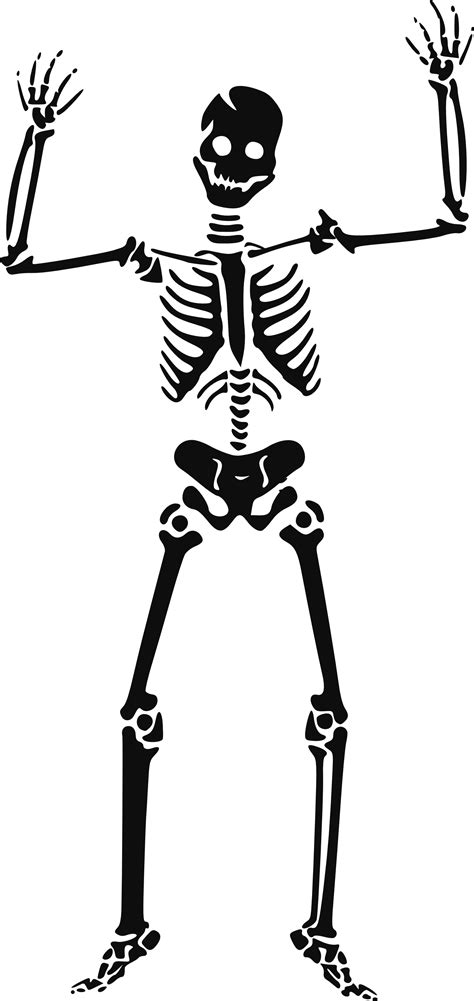 Happy Skeleton - Free Halloween Vector Clipart Illustration