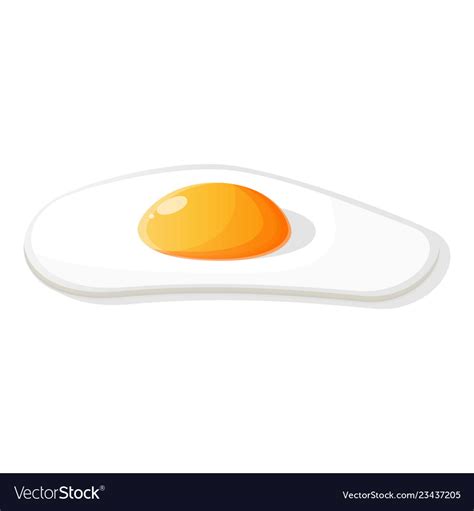 Fried egg icon cartoon style Royalty Free Vector Image