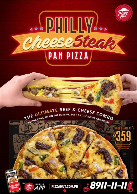 The iconic beef and cheese combo sandwich has landed on Pizza Hut’s iconic Pan Pizza - Orange ...