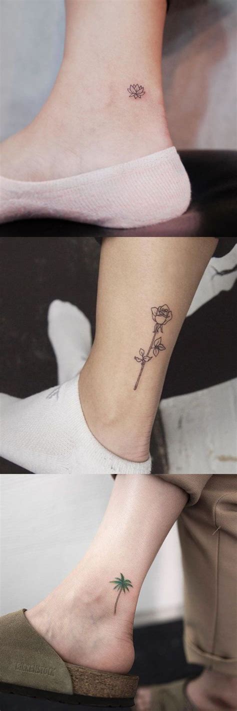 30 Free and Simple Small Tattoo Ideas for the Minimalist | Ankle tattoo ...