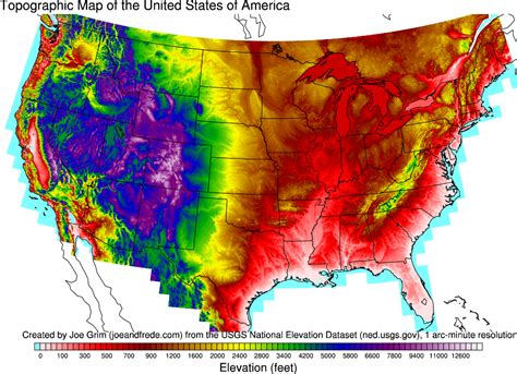 Topographic Map Of The United States | Map Of the United States