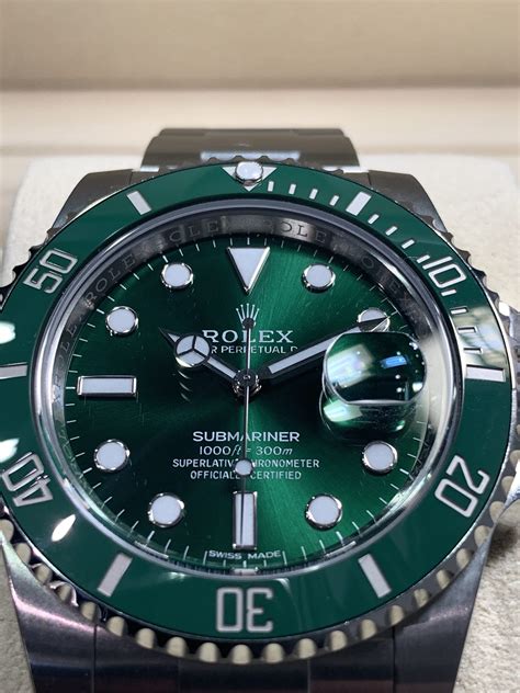 ROLEX HULK SUBMARINER GREEN DIAL AND BEZEL 116610LV - Carr Watches