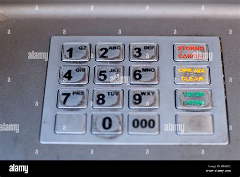 The pin-pad of ATM Stock Photo - Alamy