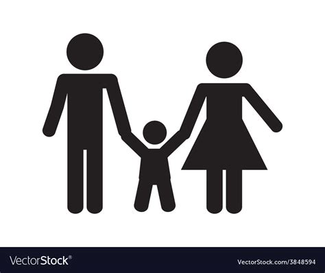 Family silhouette Royalty Free Vector Image - VectorStock